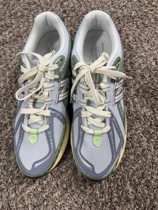 New Balance Men's Light Blue & Green Athletic Running Shoes - Picture 4 of 6